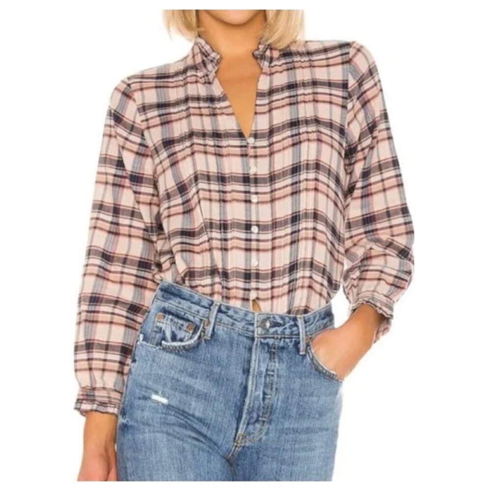 TROVATA Birds Of Paradis Finley Pintuck Blouse